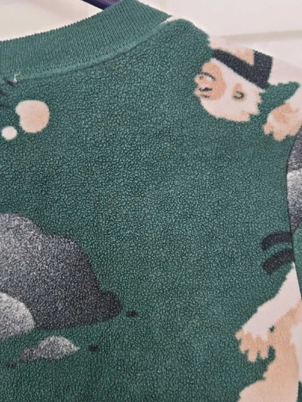 Carter's Forest Green Pattern Footed Pajama One-Piece
